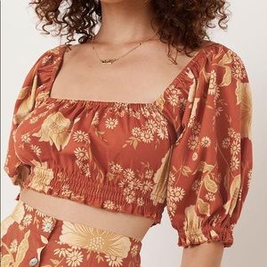 🏝️ Spell Sloan Cropped Top in Ochre